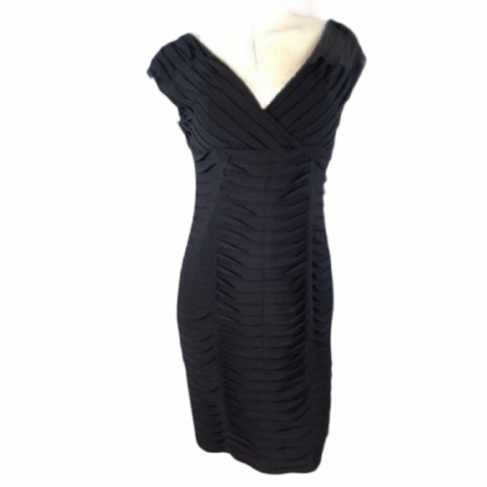 NW Nightway Size 6 Black Cocktail Dress Sheath